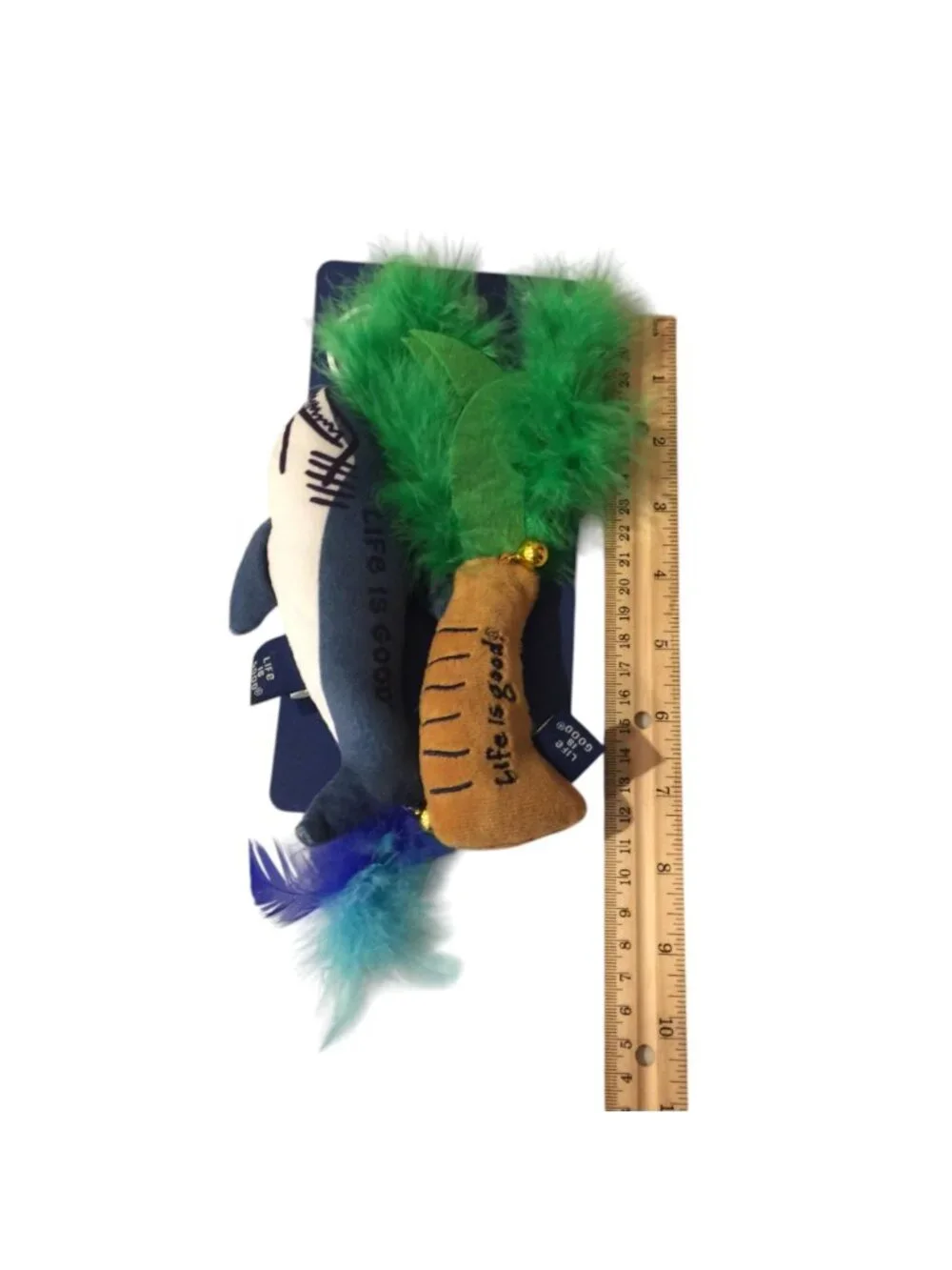Life is Good 2 Pack Cat Toys Feathers Crinkle Catnip Fish Tree